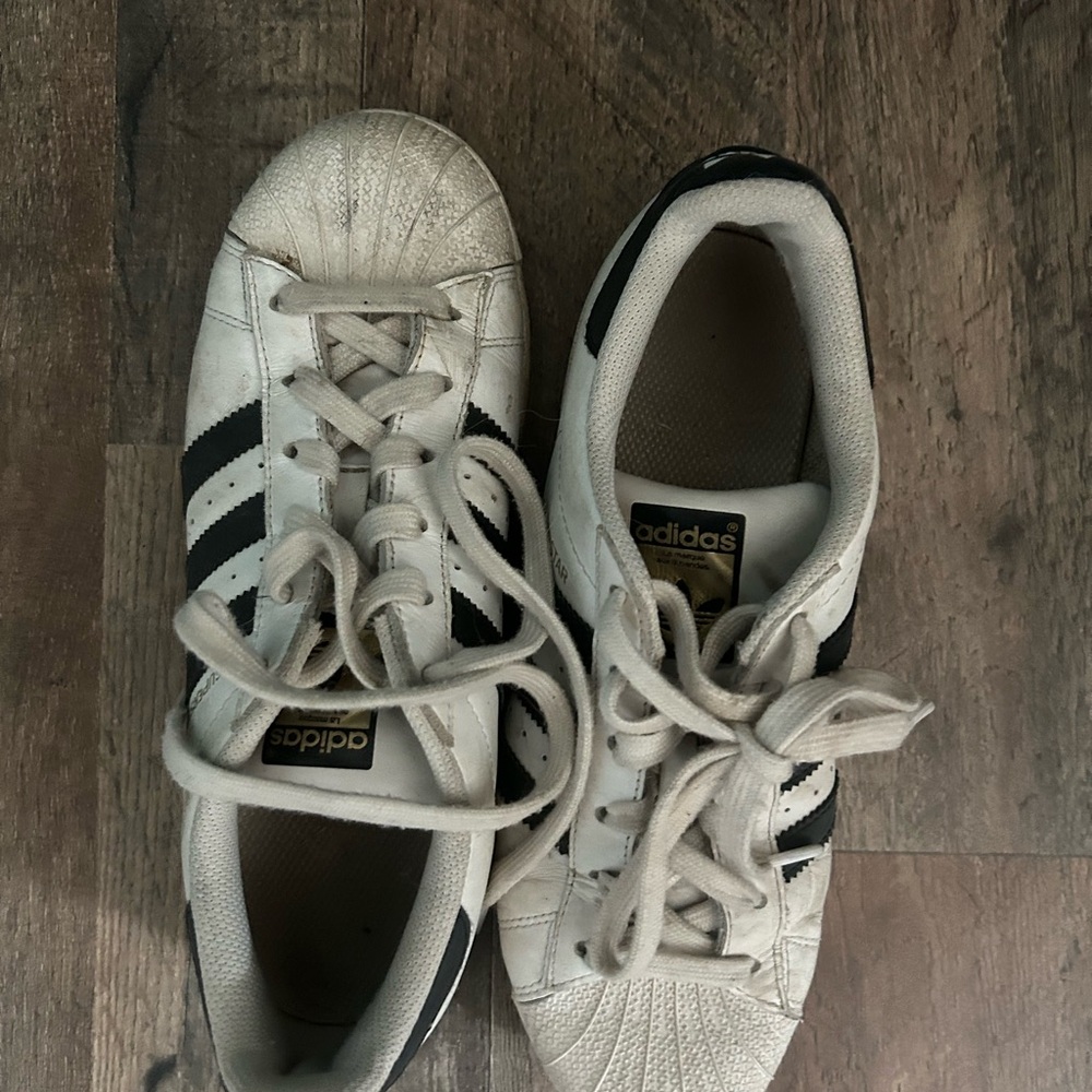Adidas Black and White Athletic Shoes